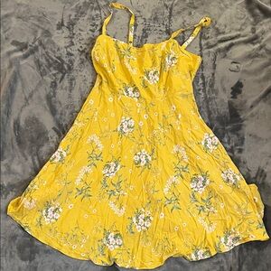 Old Navy Yellow Floral Mini Dress